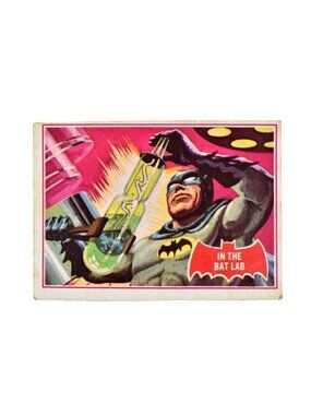 1966 Batman "In The Bat Lab" Trading Card No. 25A Vintage Joker Puzzle 3 of 6